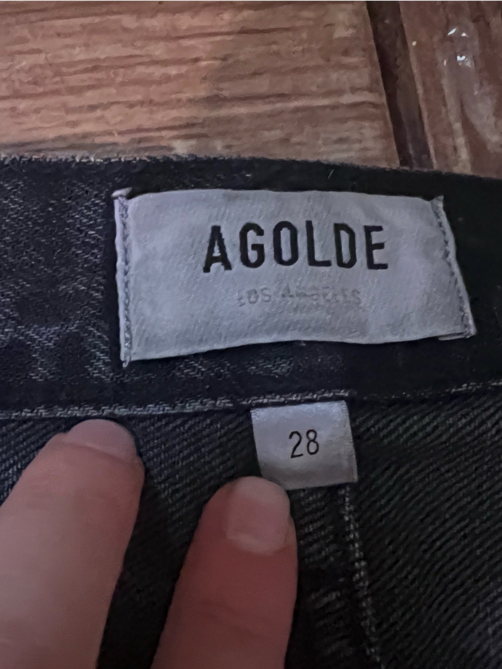 Agolde Black Straight Jeans - Picture 2 of 3
